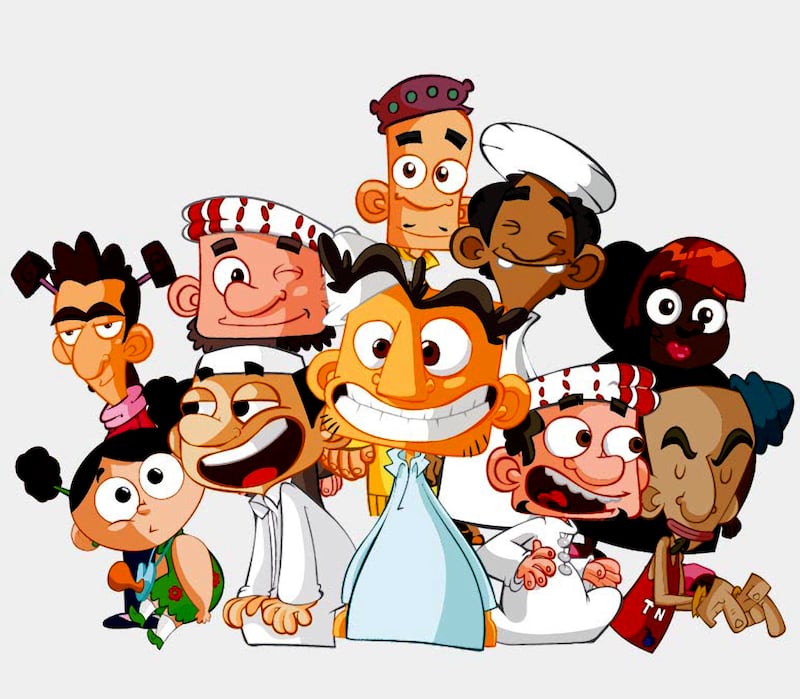 Provided image of Shaabiat Al Cartoon characters  Courtesy Fanar Production
