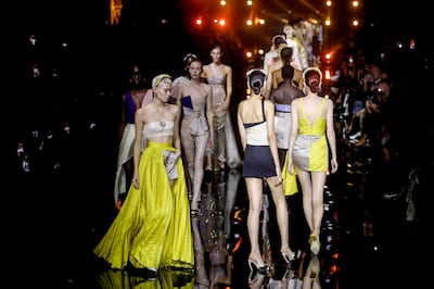 The finale of the spring/summer 2023 Roberto Cavalli show. EPA