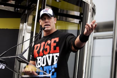 John Cena became the celebrity who has made the most wishes come true for the Make-a-Wish Foundation. Sarah Dea / The National 