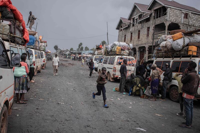 A street in Kitshanga in the Democratic Republic of Congo. AFP