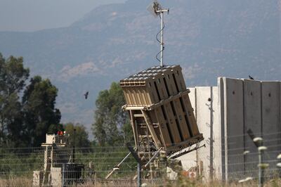 The Israeli Iron Dome anti-missile battery deployed near the border with Lebanon in the north of Galilee, Israel. EPA