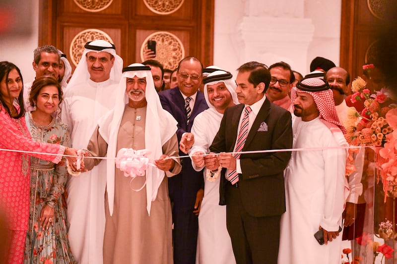 Sheikh Nahyan cuts the ribbon to mark the opening of the new Hindu temple in October this year. 
