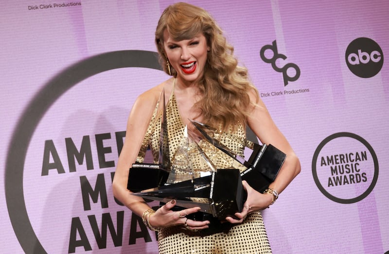 Swift won Artist of the Year, Favourite Music Video, Favourite Female Pop Artist, Favourite Pop Album, Favourite Female Country Artist, and Favourite Country Album. Reuters