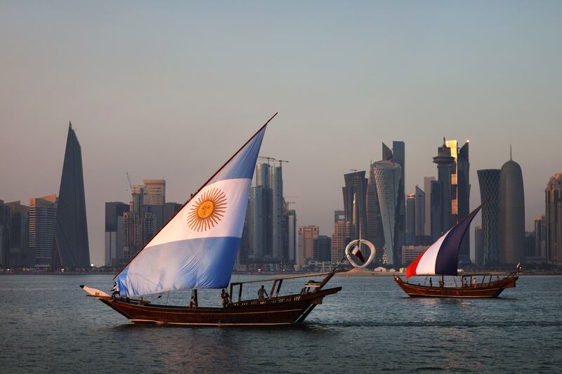The Doha skyline. Qatar's GDP is expected to rise by about 1.75 per cent per annum during 2023–25 period, according to the IMF. Getty Images
