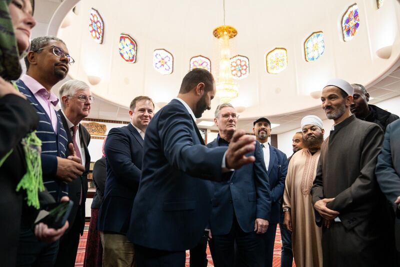 Keir Starmer's visit to the South Wales Islamic Centre caused some controversy. Photo: Keir Starmer / X