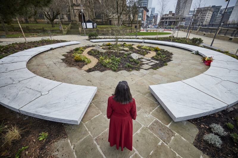 The Glade of Light, a memorial to the 22 people murdered in the Manchester Arena terror attack, officially opened to the public from Wednesday. PA