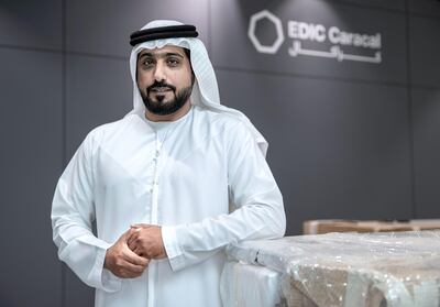 Abu Dhabi, U.A.E., February 13, 2019. Hamad Al Ameri, CEO, Caracal Firearms Company. 
Victor Besa/The National
Section:  NA
Reporter:  Shireena Al Nowais