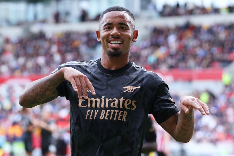 Gabriel Jesus 9: Tremendous header to put Gunners two up in first half. Prevented a second goal with Raya twice saving well in second half. What a signing the Brazilian has been so far. Getty
