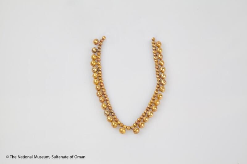 The artefacts include a gold necklace that dates between 300 BC and 400 AD