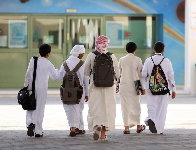Government schools are free to attend for Emiratis. Ravindranath K / The National
