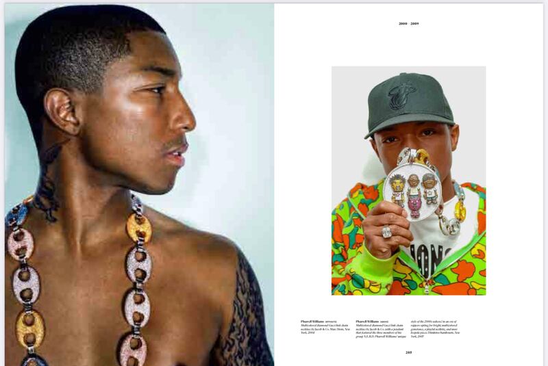 A spread from Ice Cold showing rapper Pharrell's jewellery. Photo: Ice Cold