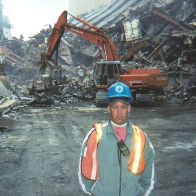 John Feal at Ground Zero in Manhattan