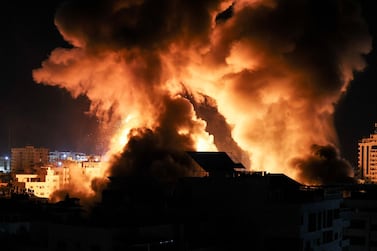 Israeli jets kept up a barrage of air strikes against the Palestinian enclave of Gaza. AFP
