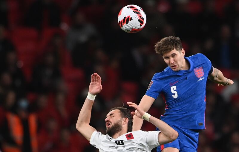 John Stones: 6 - Won the majority of his duels with a brave performance, summed up when he put his head in the way of Laci’s overhead kick and got a hit for his troubles. EPA