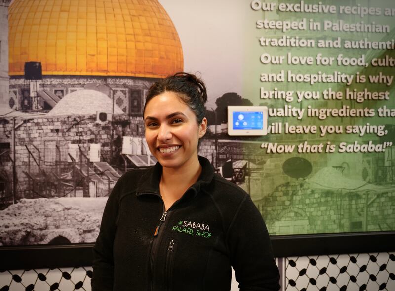Sababa manager Samantha, whose entrepreneur father owns the business in Anaheim's Little Arabia. Photo: Steve LaBate