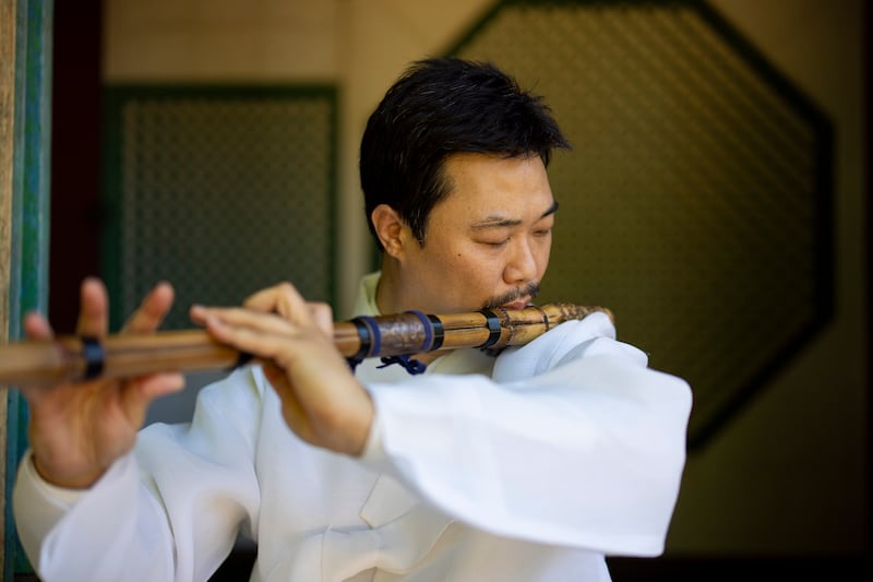 Traditional Korean flute music is performed at Changdeokgung Palace and Secret Garden. Ryan Carter / UAE Presidential Court 