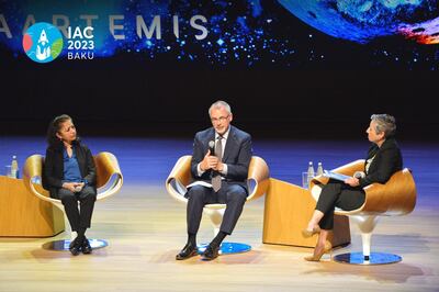 Jim Free, Nasa’s associate administrator for the Exploration Systems Development Mission Directorate (ESDMD), speaking at the conference in Baku. International Astronautical Congress