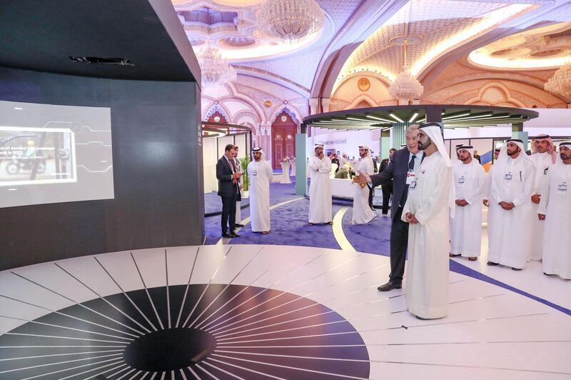 Vice President and Prime Minister of the UAE and Ruler of Dubai Sheikh Mohammed bin Rashid Al Maktoum attended the second day of Saudi Arabia’s Future Investment Initiative (FII) 2018 organised in Riyadh by the Public Investment Fund (PIF). Dubai Media Office / Wam