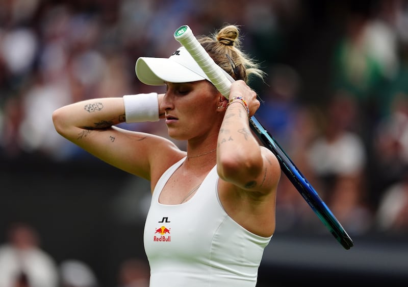 Marketa Vondrousova became the first defending Wimbledon champion to exit in the first round since Steffi Graf in 1994. PA