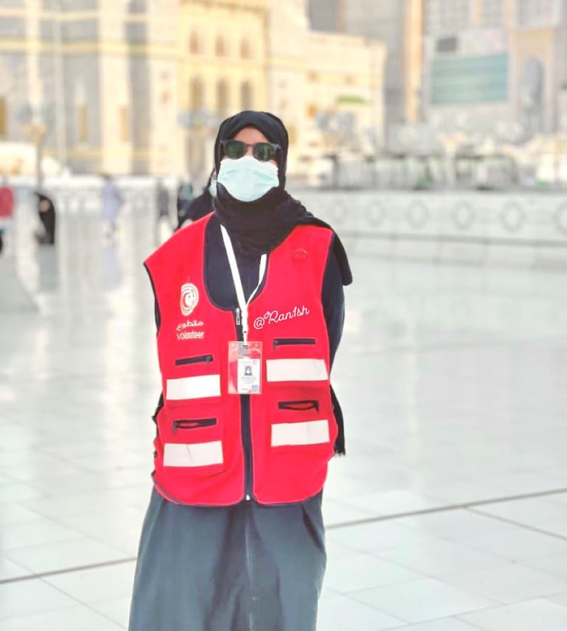 Rania Shuaib, a Hajj volunteer in Makkah.