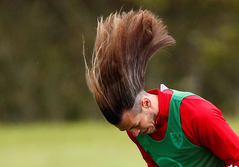 Wales footballer Gareth Bale during training at the Vale Resort in South Wales on Wednesday, September 2. Reuters