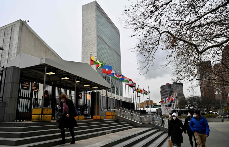 The UN headquarters building in Manhattan, New York. AFP