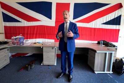 Brexit campaigner and arch-migration critic Nigel Farage is back in the British political fray as leader of the Reform party. AP 
