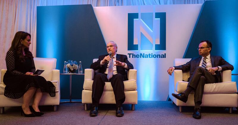 The National hosted a high level panel discussion event in New York on Monday focused on developments in the region.
“The idea is to have a group of people who care about the Middle East gather on the eve of the United Nations General Assembly,” said Mina Al Oraibi, editor-in-chief of The National.
Leading policy makers and opinion formers swapped views on the escalation in tensions in recent months as well as the prospect of descalation and bolstering the area’s security. The UNGA general debate opens on Tuesday. Ryan Christopher Jones for The National
