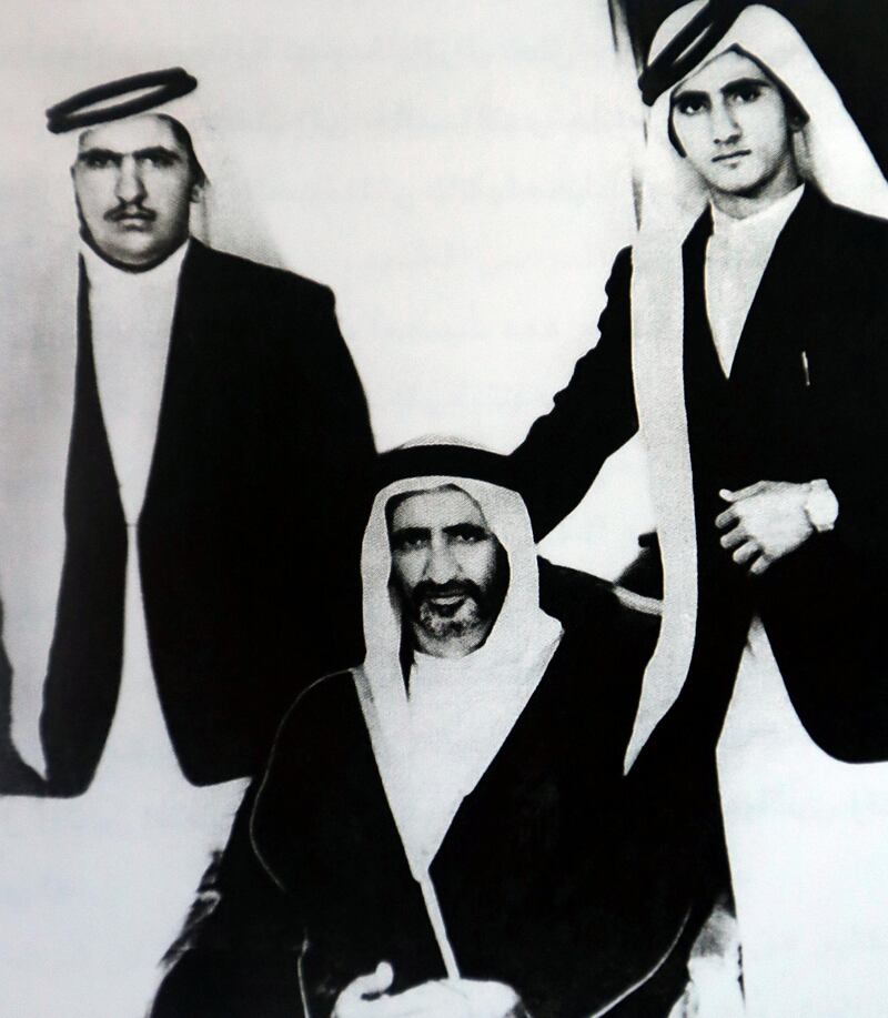 With my father and brother Sheikh Hamdan Bin Rashid Al Maktoum in 1963