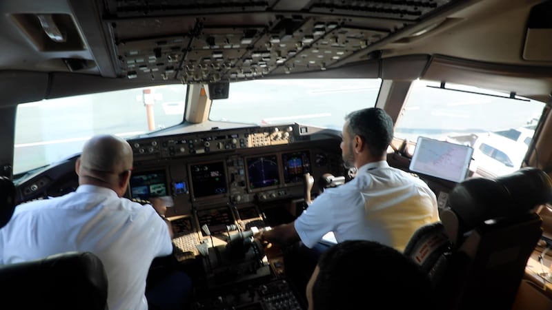 Specially chosen pilots flew the plane for an hour to test the performance of the sustainable aviation fuel