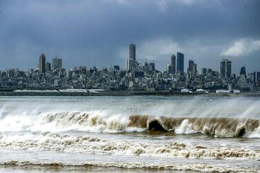 The skies above Beirut have been particularly stormy this year. AFP