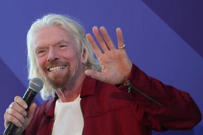 FILE PHOTO: Sir Richard Branson speaks at the unveiling of the Virgin Voyages ship in New York, U.S., February 14, 2019. REUTERS/Shannon Stapleton/File Photo