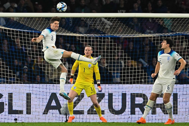 John Stones - 7. Made a good last-man block to deny Retegui in the 39th minute. Made a number of last-ditch blocks to deny Italy in the second half and looked like the more assured defender next to Maguire. AFP