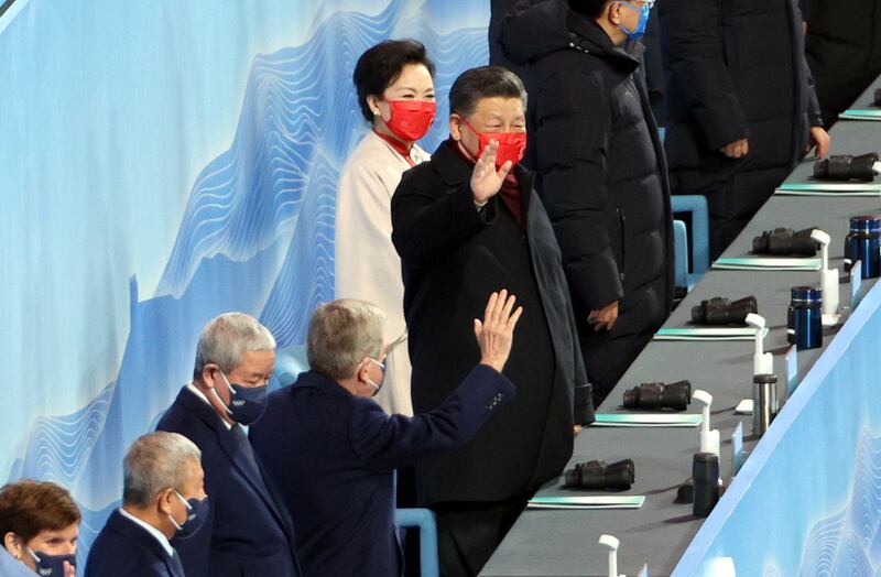 Chinese President Xi Jinping during the closing ceremony. EPA