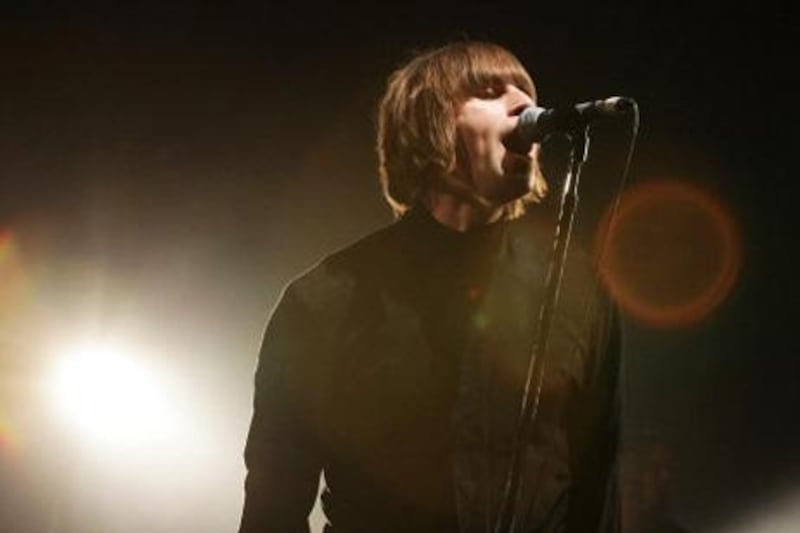 Liam Gallagher of Beady Eye performs on stage during a Teenage Cancer Trust gig, at the Royal Albert Hall in west London.