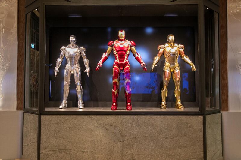 Disney's Hotel New York - The Art of Marvel has an Iron Man display. Getty Images