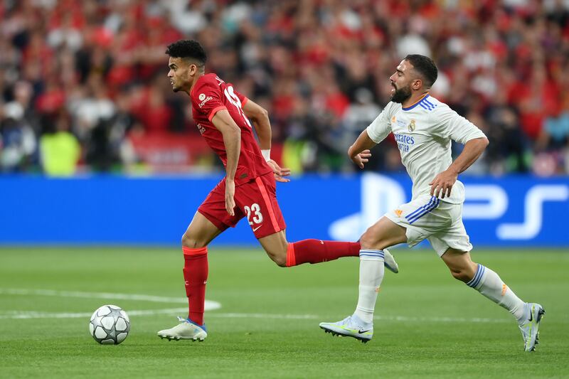 Luis Diaz - 5. The Colombian had an off night and lost his contest with Carvajal. Jota came on for him in the 65th minute. Getty