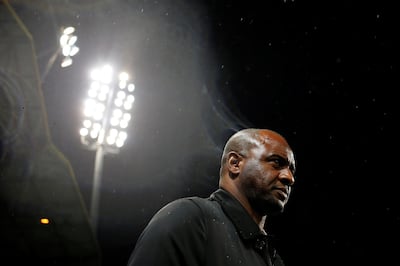 Nice's French head coach Patrick Vieira is seen ahead of the French L1 football match between Guingamp (EAG) and Nice (OGCN) on December 1, 2018, at the Roudourou stadium, in Guingamp, northwestern France. / AFP / CHARLY TRIBALLEAU

