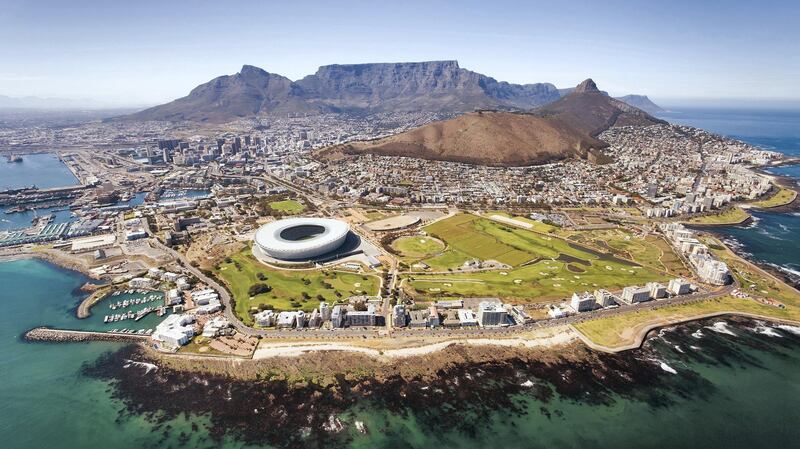 overall aerial view of Cape Town