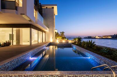 A private villa on the Palm. Courtesy Gulf Sotheby’s International Realty