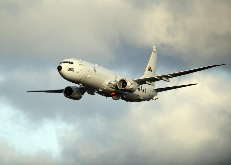 A US Navy P-8A Poseidon surveillance plane conducts flyovers in the Atlantic Ocean. Russia announced on January 15, 2020 that it would follow the US in leaving the Open Skies surveillance pact. US Navy via Reuters