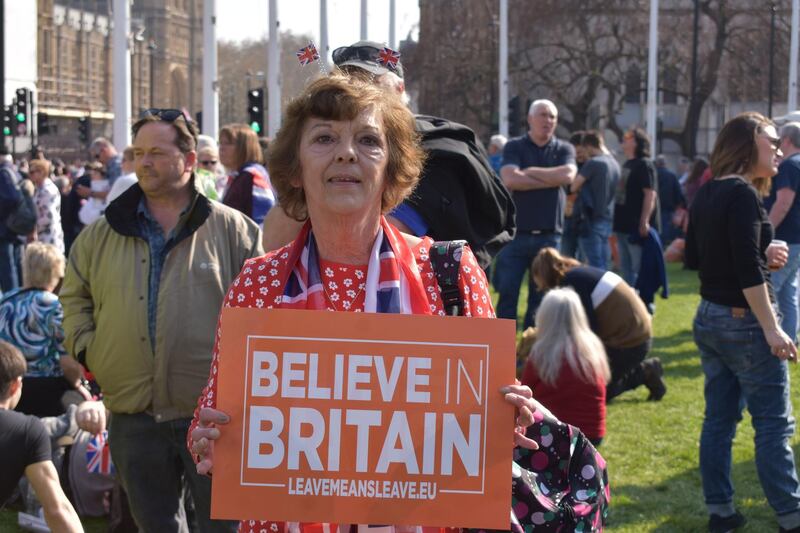 Care worker Lorraine Jowett said Britain could expect disruption if the 2016 referendum result was not upheld. Claire Corkery / The National