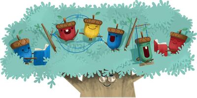 Google Doodle for World Children's Day that will be seen in the UAE.