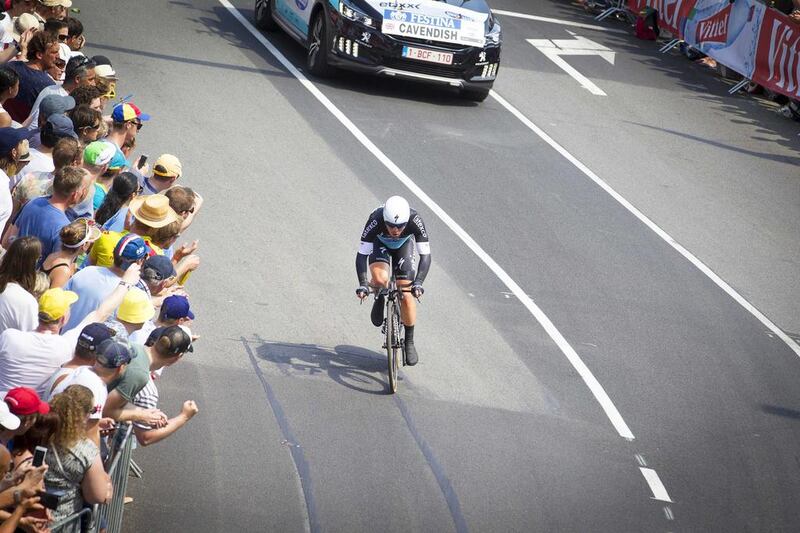 Etixx Quick Step team rider Mark Cavendish of Britain in action during the fist stage of the 2015 Tour de France on Saturday in Utrecht, Netherlands. Jeroen Jumelet / EPA