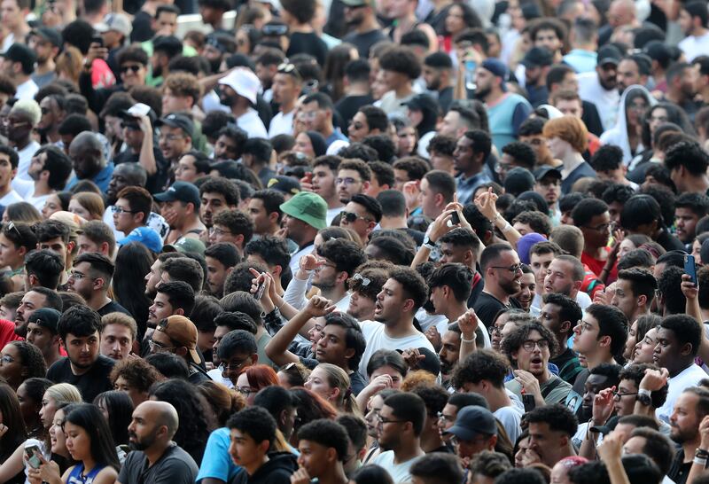 Fans turned out early for the inaugural music festival from London