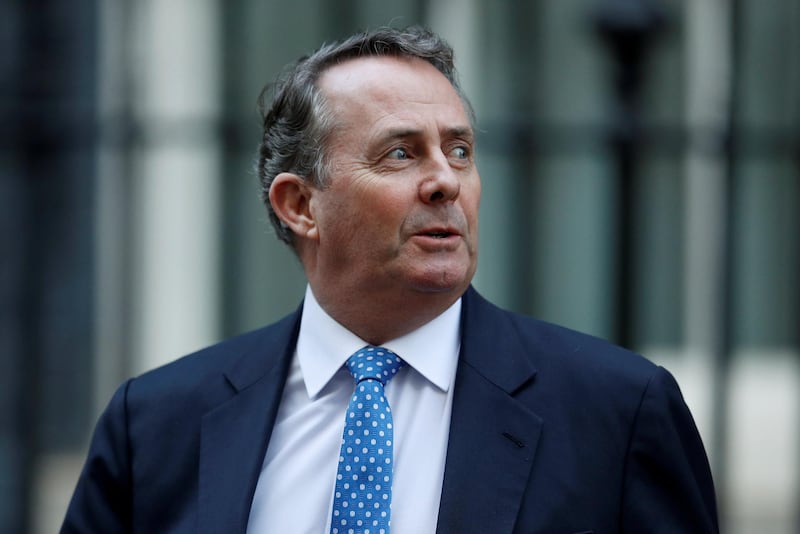 Britain's Secretary of State for International Trade Liam Fox is seen outside of Downing Street in London, Britain, February 26, 2019. REUTERS/Peter Nicholls