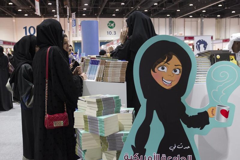 Held within the cosy, air-conditioned confines of the Abu Dhabi National Exhibition Centre, the book fair hosted stands – from the shiny to simple – from hundreds of independent and major booksellers, in addition to cooking demonstrations from popular local and international cooks. Mona Al-Marzooqi/ The National