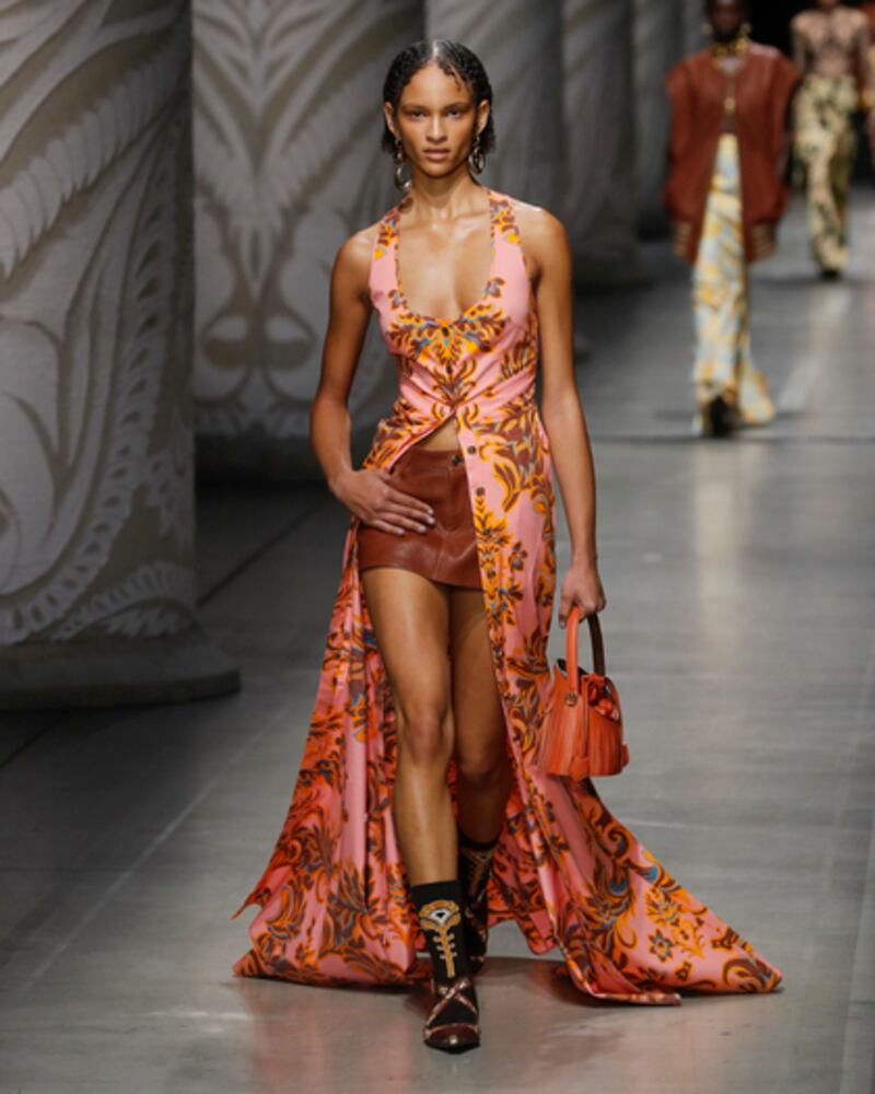 A patterned look from spring/summer 2024, Etro. Photo: Etro