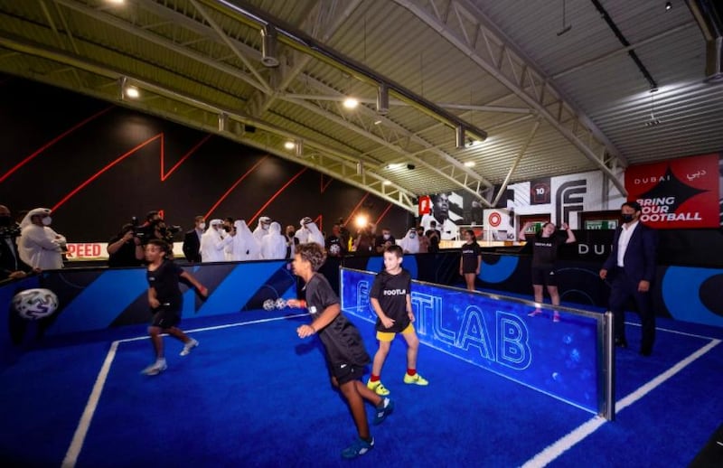 The 3,000 square metre Footlab centre in Dubai Sports City has grass pitches, indoor pitches and the latest training equipment at a performance analysis centre. Courtesy: Dubai Media Office  