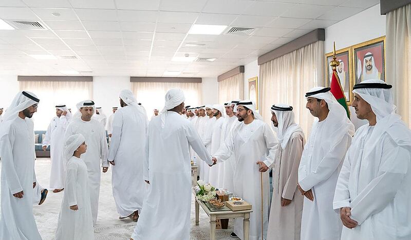 Sheikh Hamdan bin Zayed Al Nahyan, Ruler's Representative in Al Dhafra Region, continued inspecting several cities of Al Dhafra Region, by visiting Dalma Island.
During his visit, Sheikh Hamdan inspected the progress of several residential and services facilities and projects, due to their key role in facilitating the island’s economic and social growth. WAM